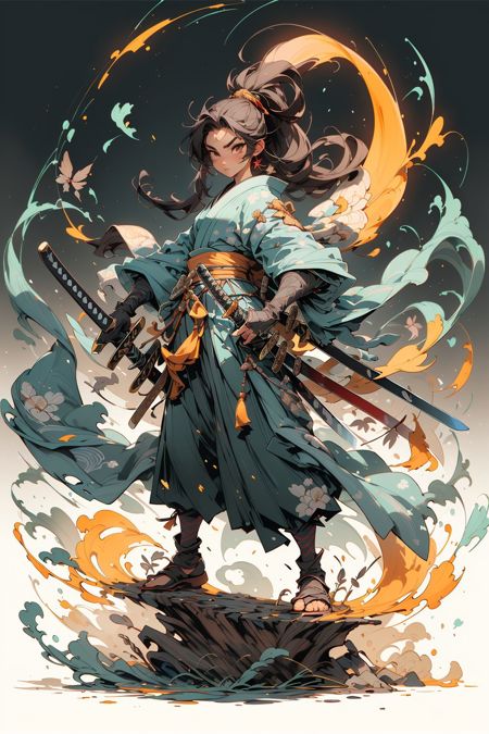07079-399951284-,weapon, 1girl, long hair,male focus, sword, solo, japanese clothes, holding, holding weapon, katana, holding sword, sheath, , ,.jpg